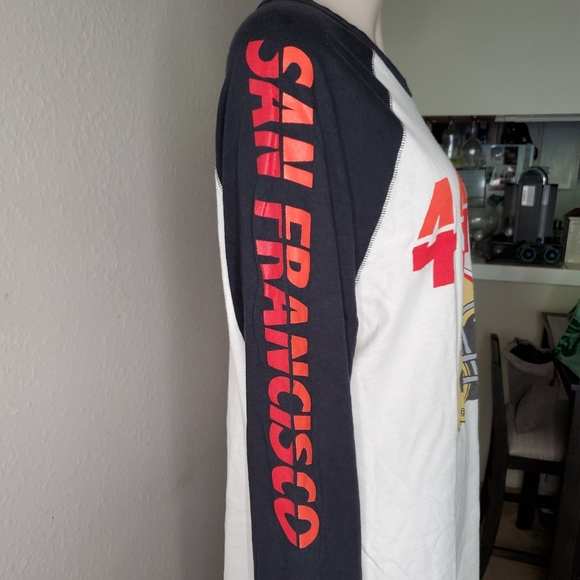 SOLD!! SF 49ers Men's Junk Food Raglan - Picture 3 of 8